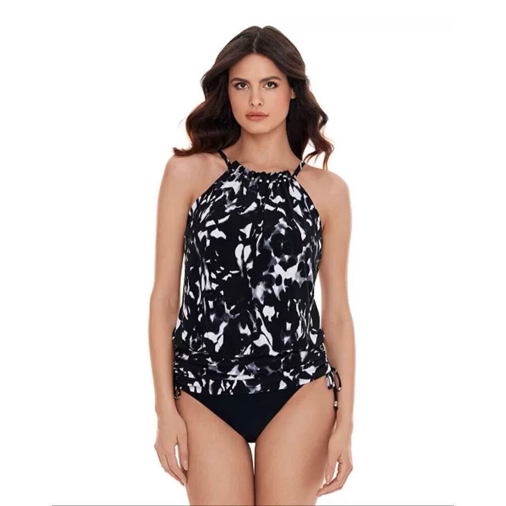 Magicsuit by Miraclesuit Dream State Babs Beaded Tankini Top Black Multi 12
